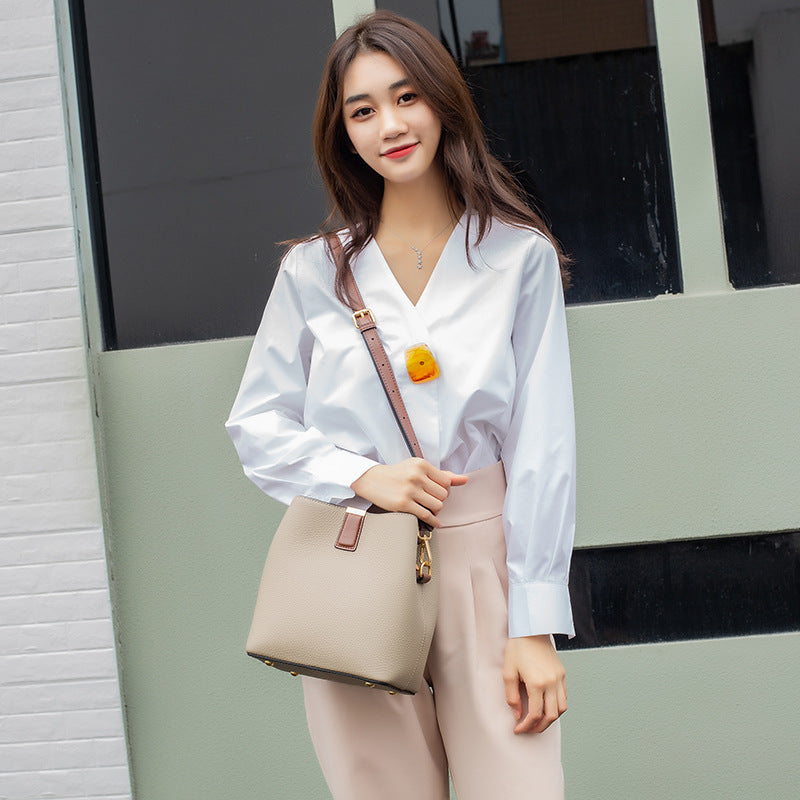 Tote Crossbody Bucket Bag for Women Simple Elegant Purse SHOMICOBOUTIQUE