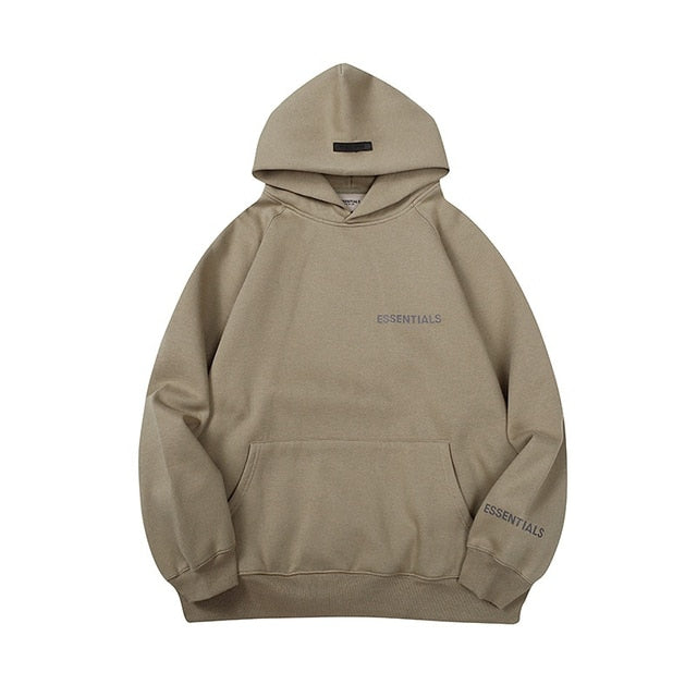 Essentials Chest Letters Printing Hooded Sweatshirts Pi-Mart