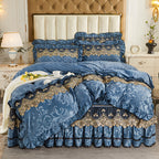 Detachable Bedding Four-piece Duvet Cover Bed Skirt Pi-Mart
