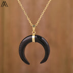 Moon Shape Amethyst Necklace Pi-Mart