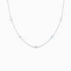 Ins Style Fashion Blue Flower Necklace Vacation Beach Travel Spring Summer Jewelry