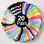20/40 Pairs Heart Print Socks, Valentine's Day Candy Colored Ankle Socks, Women's Stockings & Hosiery Lootquake LLC