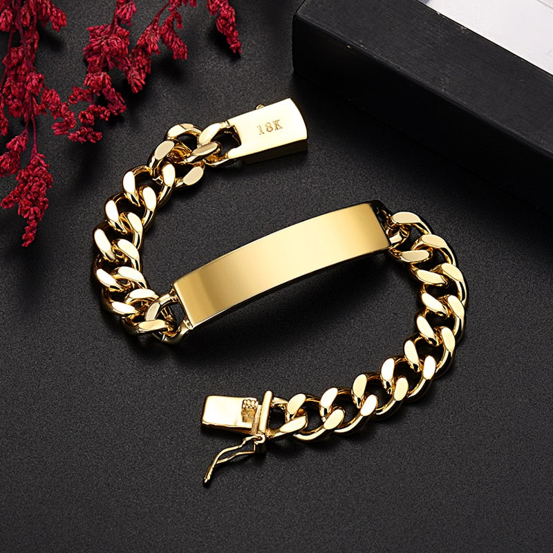 18K Gold Chain Bracelets Pi-Mart