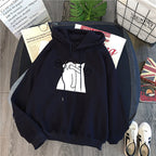 Women's Student Hooded Plus Velvet Padded Jacket Sweater Pi-Mart