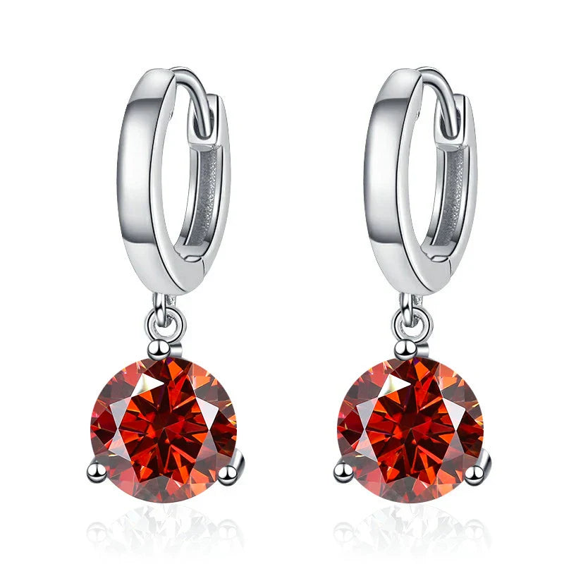 2ct Moissanite Drop Earrings 925 Sterling Silver Bridal Wedding BandsCo Straps