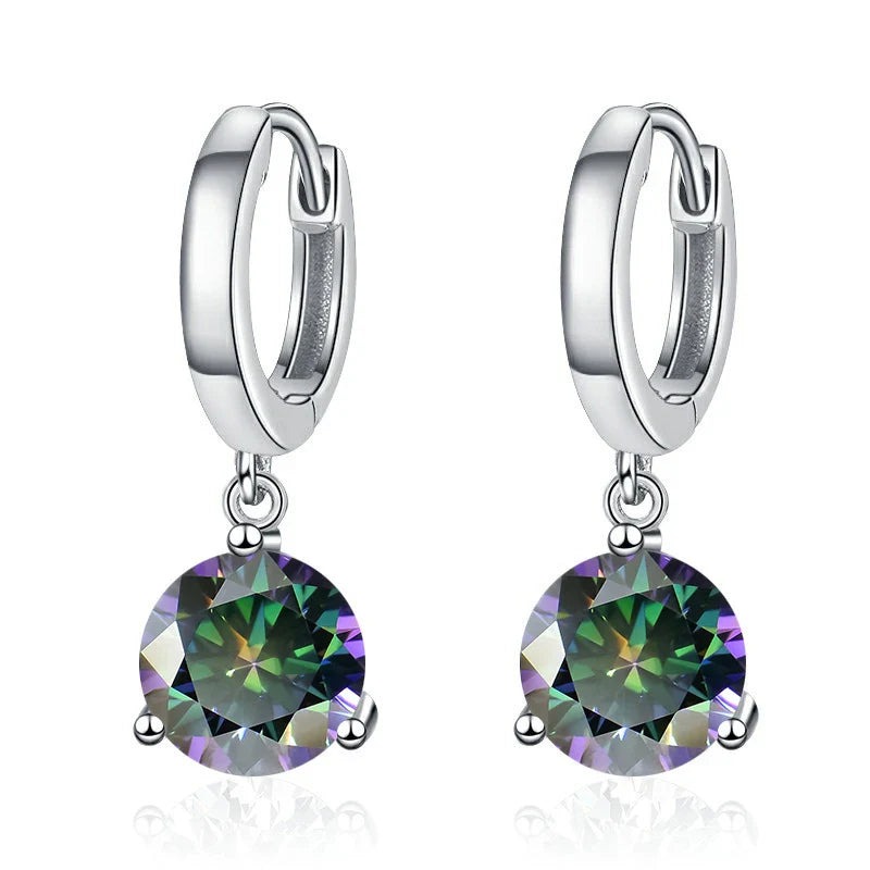 2ct Moissanite Drop Earrings 925 Sterling Silver Bridal Wedding BandsCo Straps