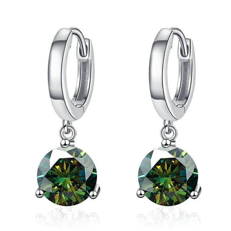 2ct Moissanite Drop Earrings 925 Sterling Silver Bridal Wedding BandsCo Straps