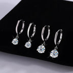 2ct Moissanite Drop Earrings 925 Sterling Silver Bridal Wedding BandsCo Straps