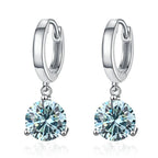 2ct Moissanite Drop Earrings 925 Sterling Silver Bridal Wedding BandsCo Straps