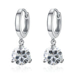 2ct Moissanite Drop Earrings 925 Sterling Silver Bridal Wedding BandsCo Straps