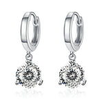 2ct Moissanite Drop Earrings 925 Sterling Silver Bridal Wedding BandsCo Straps
