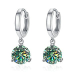 2ct Moissanite Drop Earrings 925 Sterling Silver Bridal Wedding BandsCo Straps
