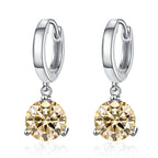 2ct Moissanite Drop Earrings 925 Sterling Silver Bridal Wedding BandsCo Straps
