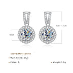 2Ct Moissanite Necklace Earrings Set Sterling Silver 925 Wedding Jewelry BandsCo Straps