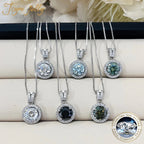 2Ct Moissanite Necklace Earrings Set Sterling Silver 925 Wedding Jewelry BandsCo Straps
