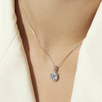 2Ct Moissanite Necklace Earrings Set Sterling Silver 925 Wedding Jewelry BandsCo Straps