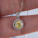 2Ct Moissanite Necklace Earrings Set Sterling Silver 925 Wedding Jewelry BandsCo Straps