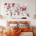 2D Wooden World Map Cappuccino Enjoy The Wood