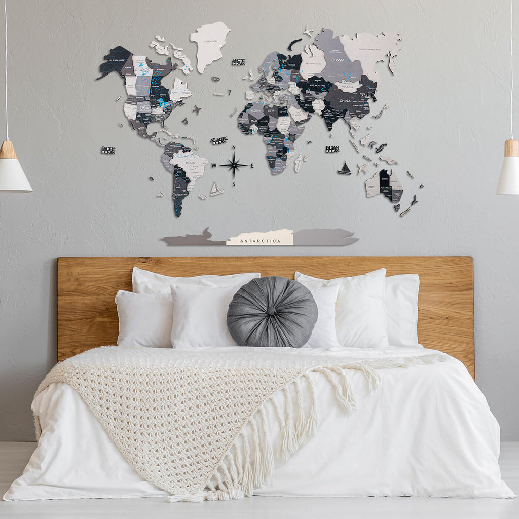 2D Wooden World Map Nordik Enjoy The Wood