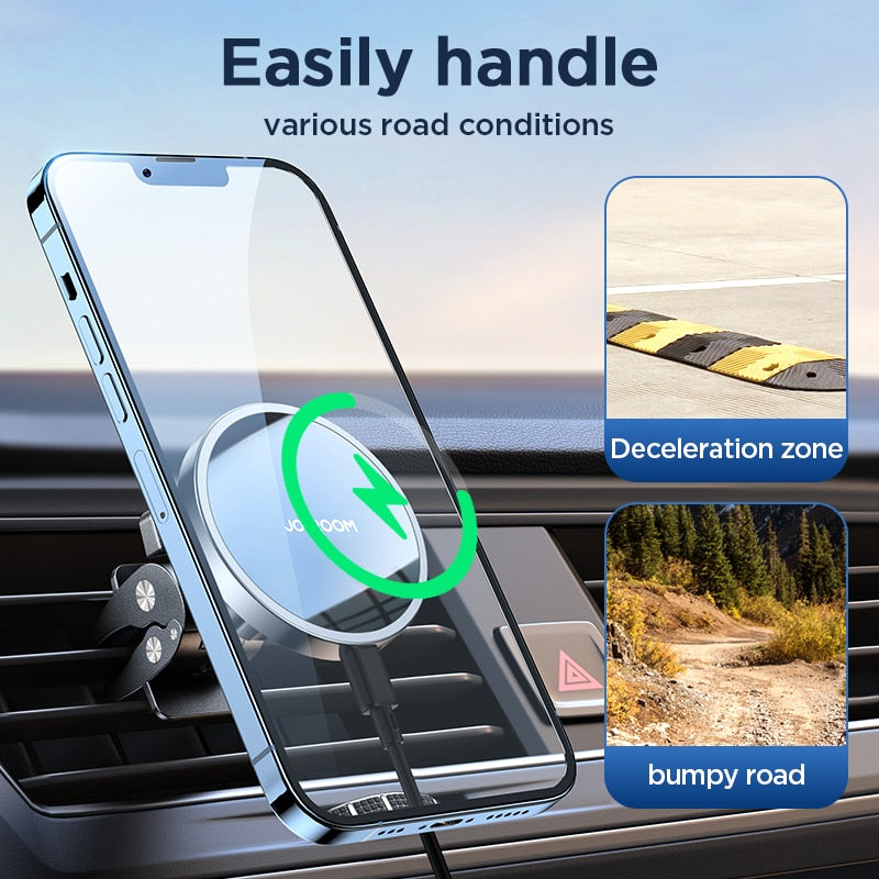 15W Qi Magnetic Car Phone Holder Wireless Charger - SJB-DIAMOND ELITES