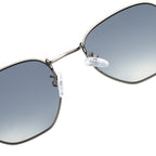 Classic Retro Luxury Reflective Sunglasses For Man And Woman Hexagon Sunglasses With Metal Luxury High Quality Frame Eyewear Sunglasses with UV400 Protection - SJB-DIAMOND ELITES