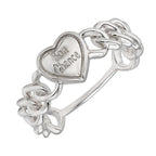 Lucky Alphabet Stereoscopic Love Ins Style Sterling Silver Ring