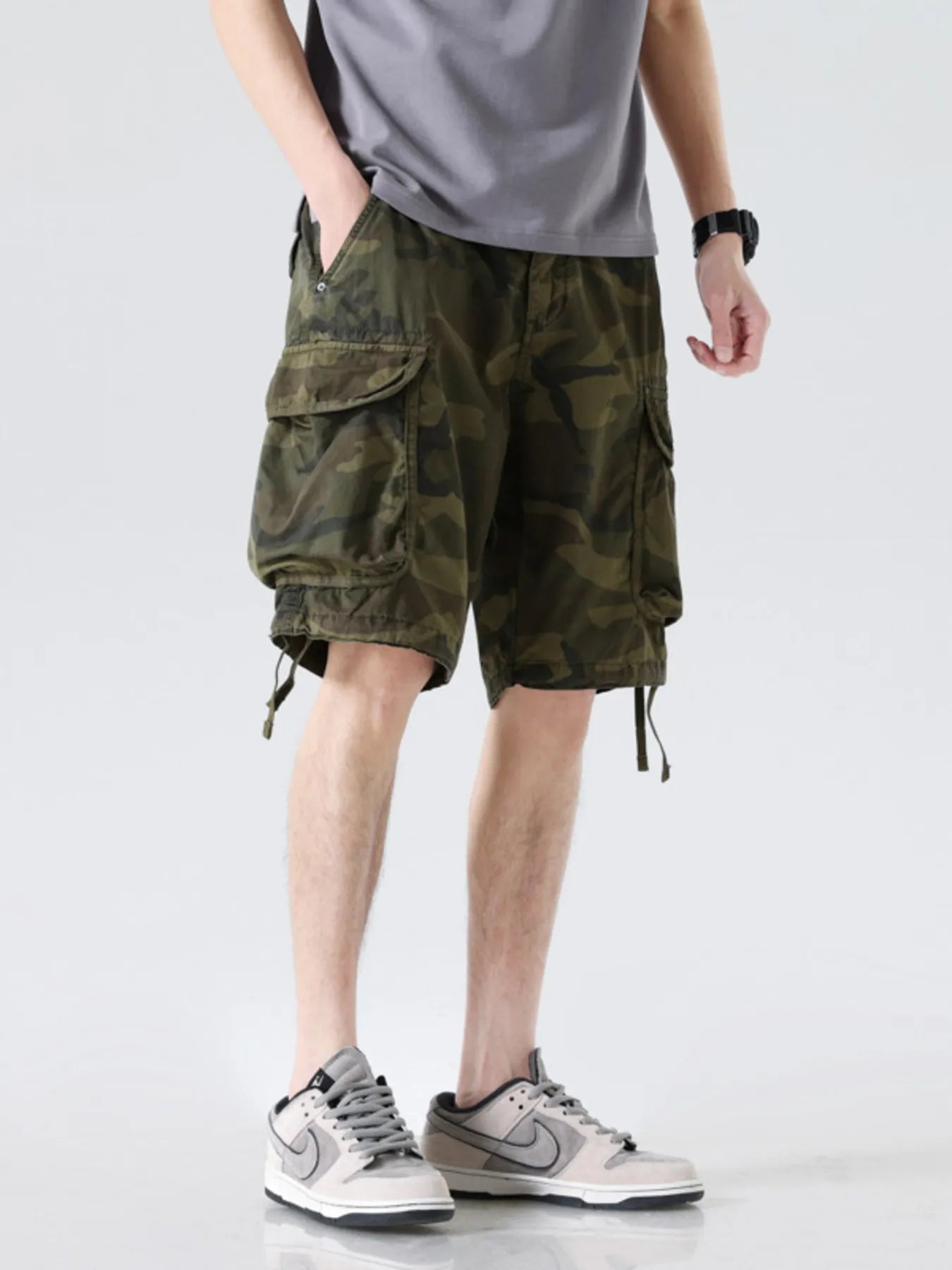 Men's Camouflage Cargo Shorts THRIXINE