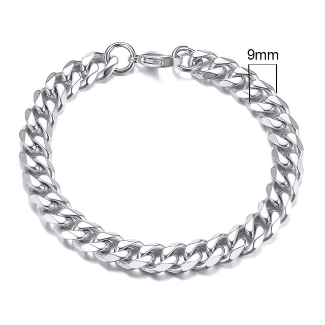 Vnox Men's Chunky Curb Chain Bracelet Pi-Mart