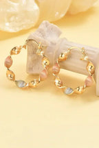 Gold Twisted Hoop Earrings | Modern Alloy Hoops -femstylo