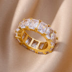 Rectangle Zircon Rings Pi-Mart