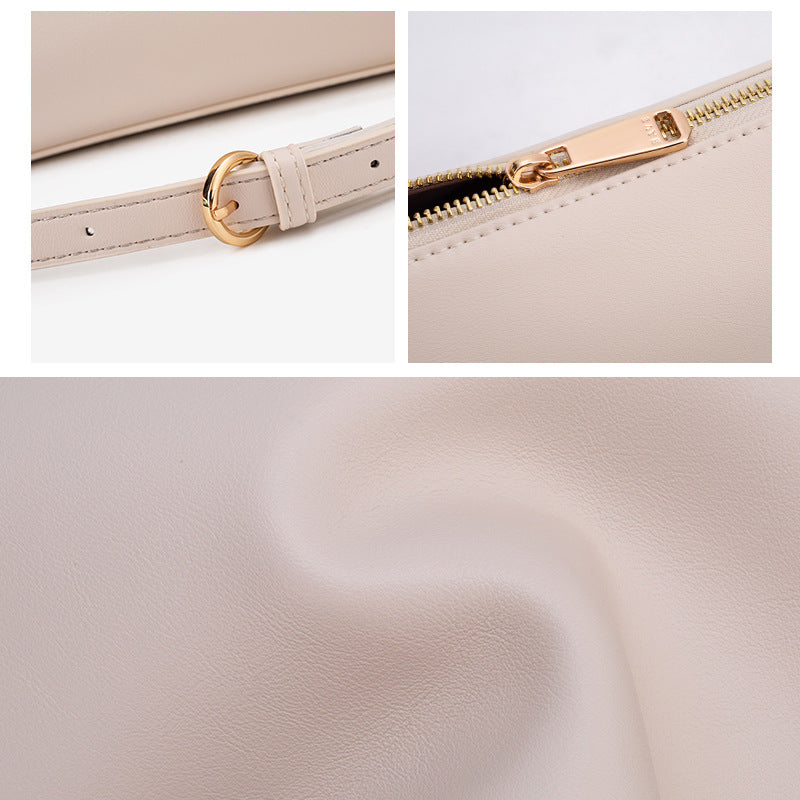 Solid Hobo Bag Shoulder Purse Simple and Chic Tote Bag for Women Large Capacity SHOMICOBOUTIQUE