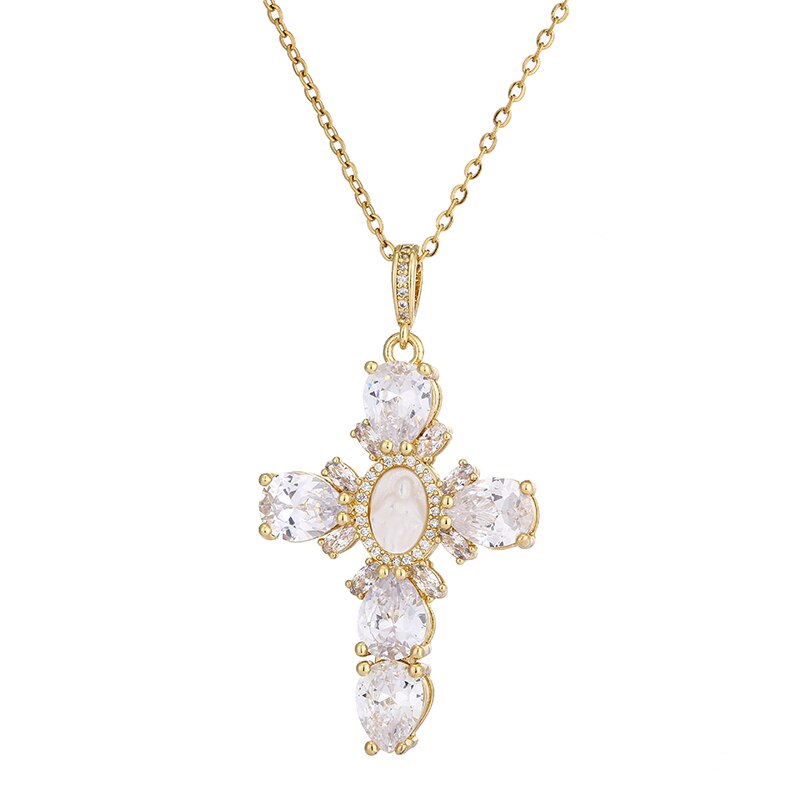 Cross Crystal Necklace - SJB-DIAMOND ELITES