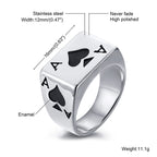 Ace Of Spades Signet Ring Pi-Mart