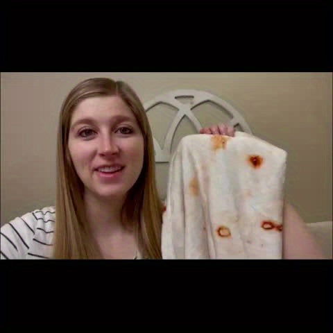 285 GSM Soft Flannel Tortilla Baby Blanket - The Perfect Funny Gift for Baby Showers! Halloween, Christmas Gift
