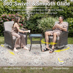 8 Piece Patio Furniture Set With 50000 BTU Fire Pit Lootquake LLC