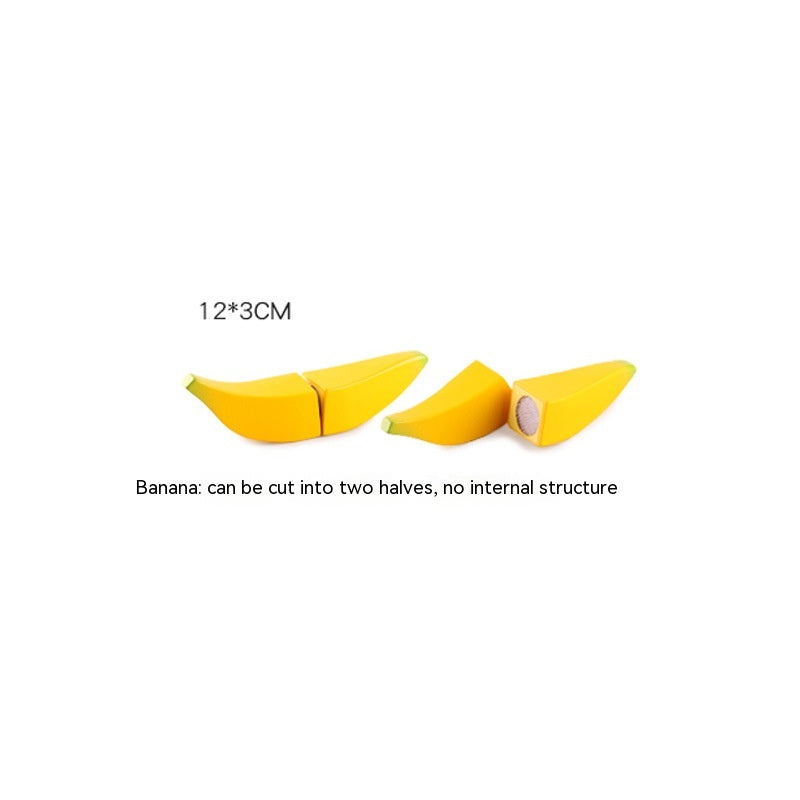 Wooden Vegetable Magnetic Children's Play House Cut Fruit Toys Pi-Mart