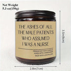 1pc Round Single-wick Scented Candle, 5.3Oz, Soy Wax, Beeswax, with Bow, in Glass Bottle, Extra Long Burn Time (12 Hours Or More), for Birthday, Labor and Delivery Nurse, Nurse Practitioner, Nursing School Student, Paramedic,