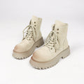 Distressed Thick Bottom Mid-calf Vintage Martin Boots Pi-Mart
