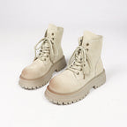 Distressed Thick Bottom Mid-calf Vintage Martin Boots Pi-Mart