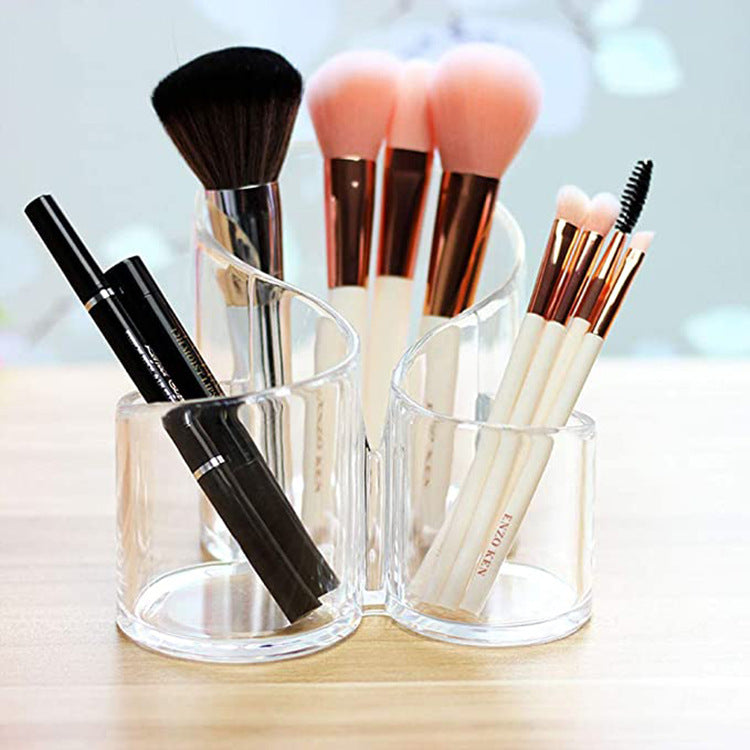 Transparent Acrylic Makeup Brush And Eyebrow Pencil Bucket Pi-Mart