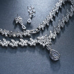 Exquisite Zircon Necklace Earring Set Pi-Mart