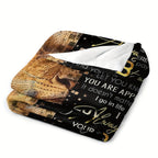 1pc Cozy Flannel Blanket - To My Mom, I Love You, Your Son, The Lion, All-Season Softness For Sofa, Car Sleeping, Office, Camping, Bed, Travel, And Living Room, Gifts For Friends, Besties, Sisters, Family, Birthday Day Gradua