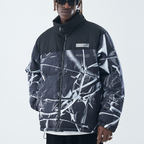 Custom TPU Drop Glue Label Stand-up Collar Warm And Thick Cotton Jacket