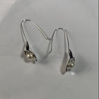 Geometric Silver Inlaid Pearl Dark Night Ear Hanging Retro Pi-Mart