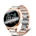New Ceramic Smart Sport Fitness Watch For Women With Heart Rate Blood Pressure Monitor For Android and  IOS Sistems Sport Multifunctional Steel Belt Smartwatch - SJB-DIAMOND ELITES