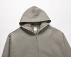 Men's Solid Color Double Zip Hoodie Pi-Mart