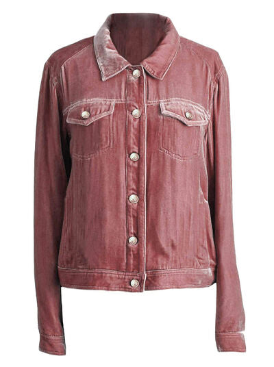 Casual Button-Up Long Sleeve Jacket with Chest Pockets and Relaxed Fit Stevvex