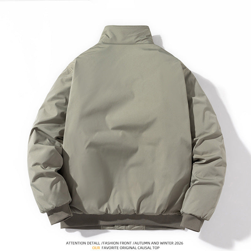 Men's Bomber Jacket Thickened Baseball Cotton Coat Pi-Mart
