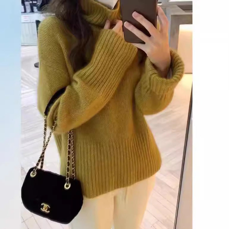 New High Neck Thick Sweater Women Pi-Mart