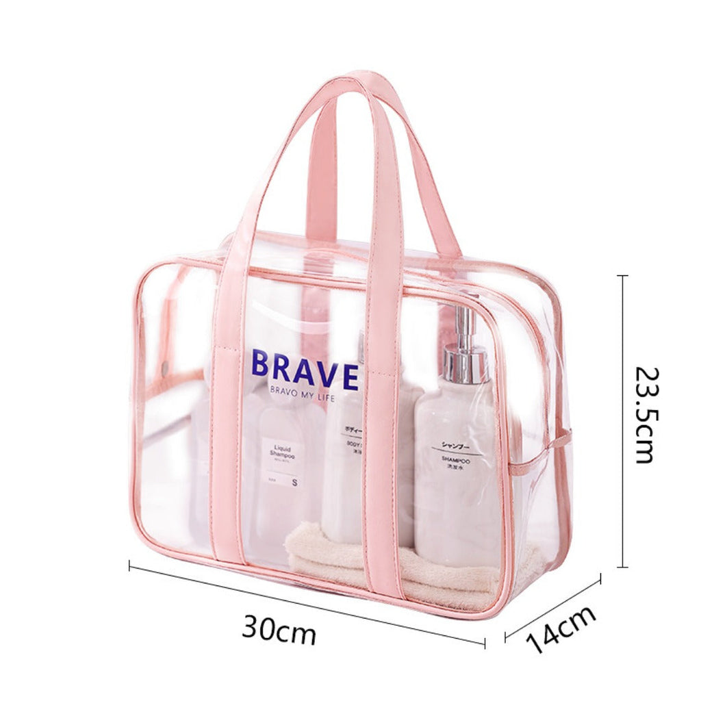 Waterproof beach bag, wet and dry separation fitness bag, toiletry bag, storage goggles, swimsuit swimming bag, Transparent Cosmetic Bag, - SJB-DIAMOND ELITES